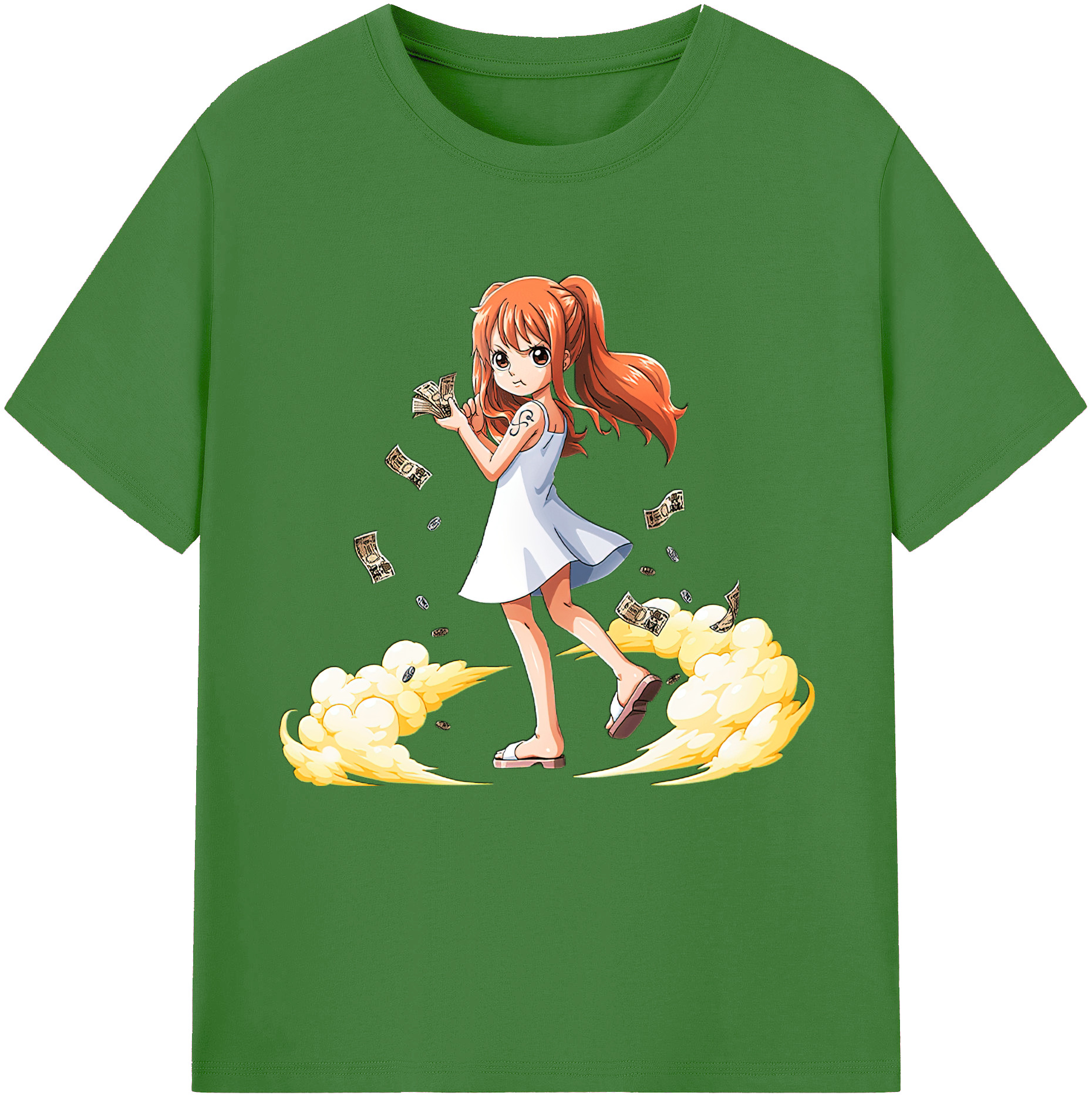 ワンピース ナミ ONE PIECE Nami レディースカジュアルプリントTシャツ（綿100％）
